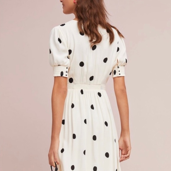 Anthropologie Breanna Wrap Polka Dot Dress - Picture 5 of 13